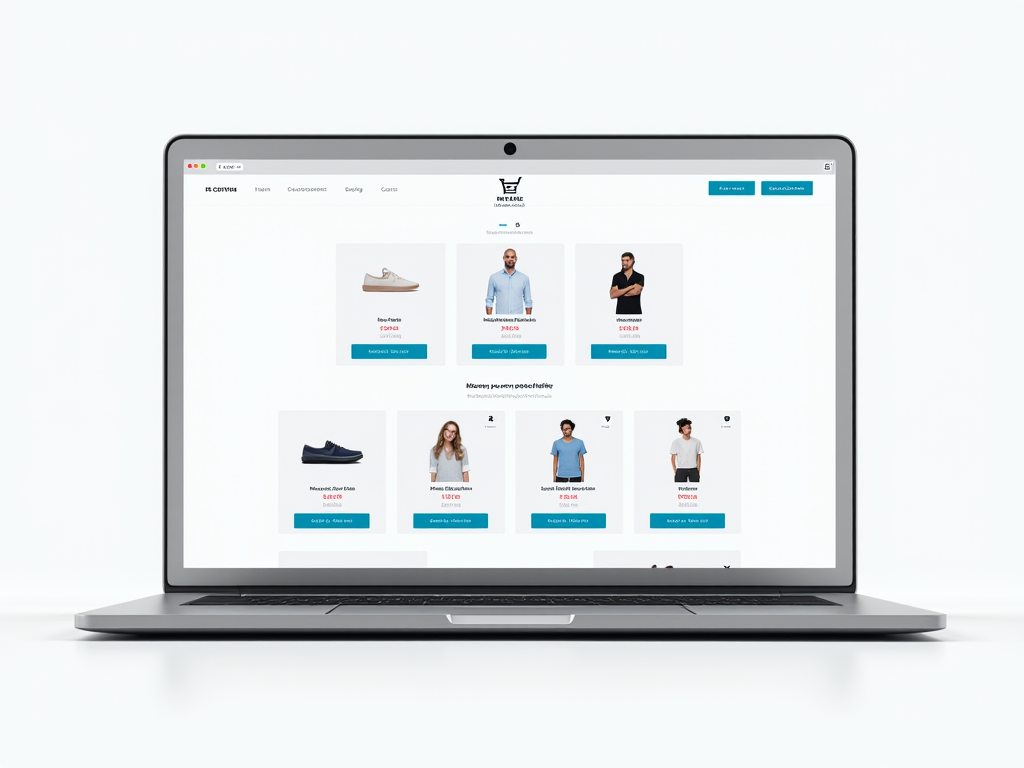 Template-based online store website design example